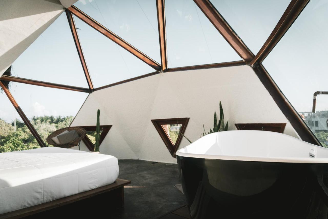 Mamasan Treehouses & Cabins ตูลุม ภายนอก รูปภาพ